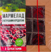 Мармелад з натуральними інгредієнтами з цукатами Яблуко-журавлина Green Stimul к/у 120г