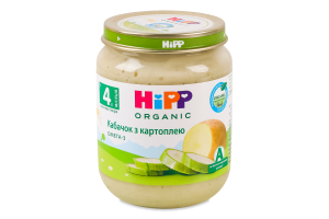 Пюре овочеве для дітей від 4міс Кабачок з картоплею Organic Hipp с/б 125г
