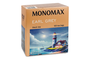 Чай черный цейлонский мелкий с бергамотом Earl Grey Monomax к/у 100х2г