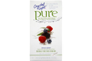 Crystal Light Pure Mixed Berry Naturally Sweetened Drink Mix - 7 CT