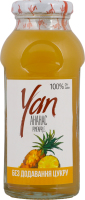 Сік ананасовий без цукру 250мл скло Yan