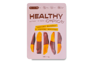Філейки мангові натурально сушені в чорному шоколаді Healthy Choice д/п 185г