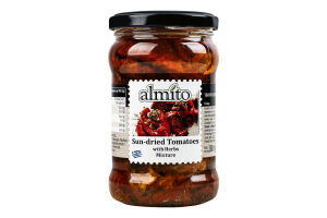 Томати в'ялені з сумішшю спецій консервовані пастеризовані Almito c/б 280г