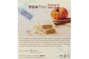 thinkThin Protein & Fiber Bars Pumpkin Spice - 10 CT