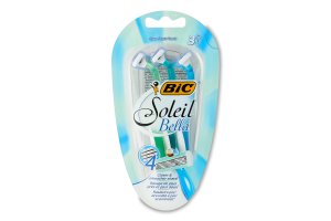 Бритва з чотирма лезами без змінних картриджів Bella Soleil Bic 3шт