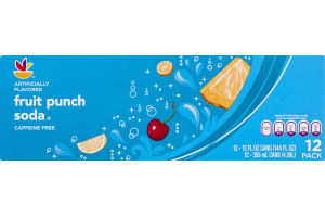 Ahold Fruit Punch Soda - 12 CT