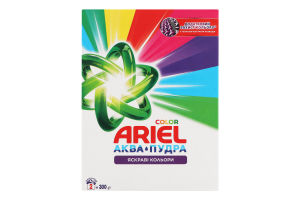 Средство моющее синтетическое порошкообразное Яркие цвета Аква-Пудра Ariel 300г