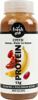 Напиток кокосовый пастеризованный с фиником, пюре банана, чиа Банан-финик-какао Смузи Protein Fresh me п/бут 200мл