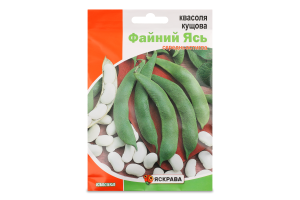 Насіння Квасоля кущова Файний Ясь пакет гігант 30г Яскрава