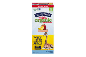Stonyfield Organic Yokids Whole Milk Yogurt Squeezers Strawberry Banana - 8 CT