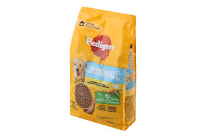 Корм сухой полнорационный для щенков С домашней птицей и овощами Junior Pedigree м/у 500г