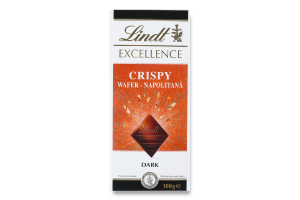 Шоколад темний з хрустким печивом Excellence Lindt к/у 100г