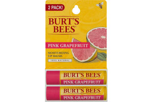 Burt's Bees Moisiturizing Lip Balm Pink Grapefruit - 2 PK