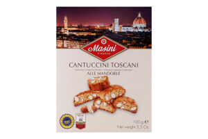 Печиво з мигдалем IGP Cantuccini Toscani Masini к/у 100г