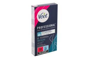 Полоски для депиляции восковые для чувствительной кожи Professional Veet 12шт