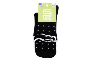 Шкарпетки Premier socks вис рюш білий горох р22-24