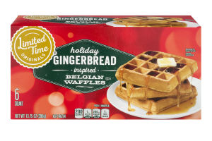 Ahold Holiday Gingerbread Inspired Belgian Waffles - 6 CT