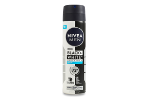 Антиперспірант Свіжий Чорне та біле невидимий Nivea Men 150мл