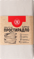 Простыня бежевая 200х215см №1471097 ТМ "1" 1шт