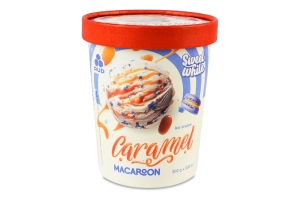 Морозиво з комбінованим складом сировини Карамель-макарон Rud ст 300г