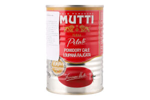 Томати очищені в томатному соку Pelati Mutti з/б 400г