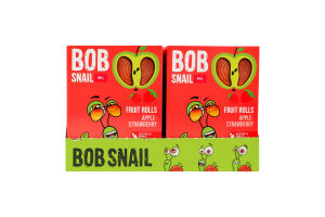 Конфеты фруктовые натуральные Яблоко-клубника Roll Bob Snail к/у 60г