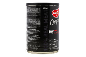 Корм д/дорослих собак Original Mono Protein Яловичина з овочами 400г ж/б Carnie