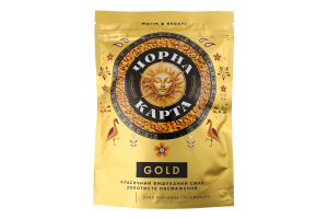 Кава натуральна розчинна сублімована Gold Чорна Карта д/п 100г