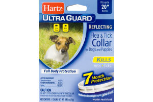 Hartz Ultra Guard Reflecting Flea & Tick Collar For Dogs And Puppies Fits Up To 20" Necks