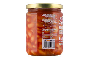 Квасоля стерилізована з грибами та овочами в томатному соусі з цукром та підсолоджувачем the Banka с/б 500г