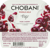 Chobani Whole Milk Yogurt Flip Pure Cherry