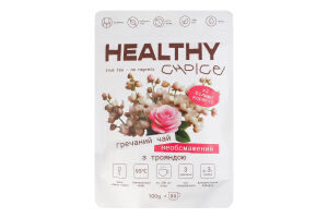 Чай гречаний необсмажений гранульований з пелюстками чайної троянди Ку Цяо Healthy Choice д/п 100г