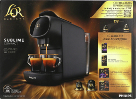 Набір Кавомашина капсульна №LM9012 Sublime Compact L'OR Barista Philips + Кава в капсулах L'OR 41шт