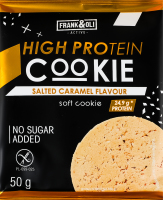 Печенье высокобелковое соленое с мякотью арахиса со вкусом карамели Frank&Oli м/у 50г