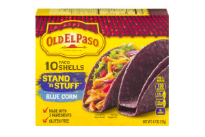 Old El Paso Stand 'n Stuff Taco Shells Blue Corn - 10 CT