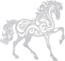 Прикраса новорічна Mislt Коник ажурний 2Д