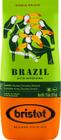 Кава Brasile моносорт в зернах смажена 225г м/у Bristot