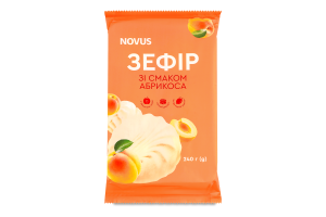 Зефир с яблочным пюре со вкусом абрикоса Novus м/у 240г