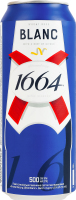 Пиво специальное 500мл 4.8% светлое пшеничное пастеризованное Blanc Kronenbourg 1664 ж/б