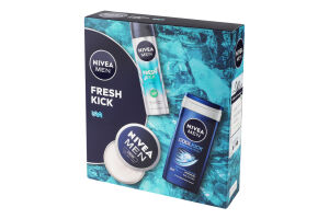 Набор Гель для душа Cool kick 250мл + Антиперспирант Fresh kick 150мл + Крем для лица 75мл Fresh kick Nivea Men 3шт