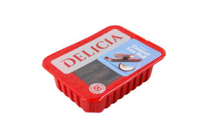 Вафлі зі смаком кокоса Coconut lux roll Delicia лоток 0.45кг