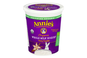 Annie's Homegrown Organic Whole Milk Yogurt Very Vanilla