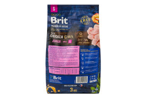 Корм сухий для собак дрібних порід S Junior Premium by nature Brit м/у 3кг