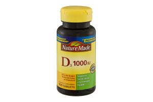 Nature Made D3 1000IU Vitamin D Supplement Tablets - 100 CT