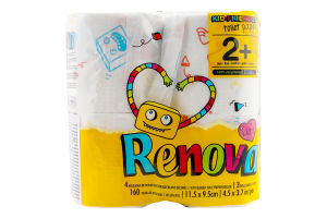 Папір туалетний Renova дитячий 3 шаровий