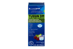 CareOne Tussin DM Cough + Chest Congestion Cherry/Menthol