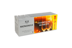 Бленд чая черного и зеленого байхового мелкого с кусочками ягод лепестками Champagne moments Monomax к/у 45x1.5г