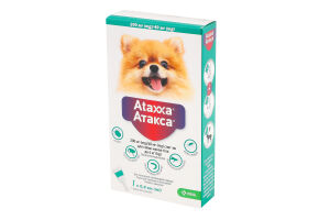 Краплі протипаразитарні д/собак до 4кг Ataxxa спот-он 0,4мл KRKA