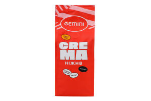 Кофе натуральный жареный в зернах Crema Gemini м/у 250г