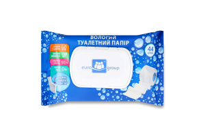 Туал. папір Єврогруп 44 шт. вологий з клапаном